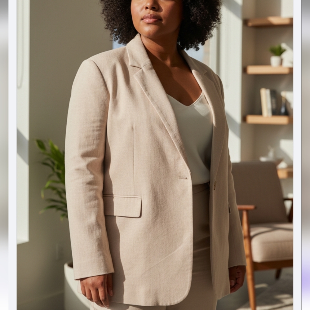 New Fashion Nova Blazer In Tan Size Woman's 3X
